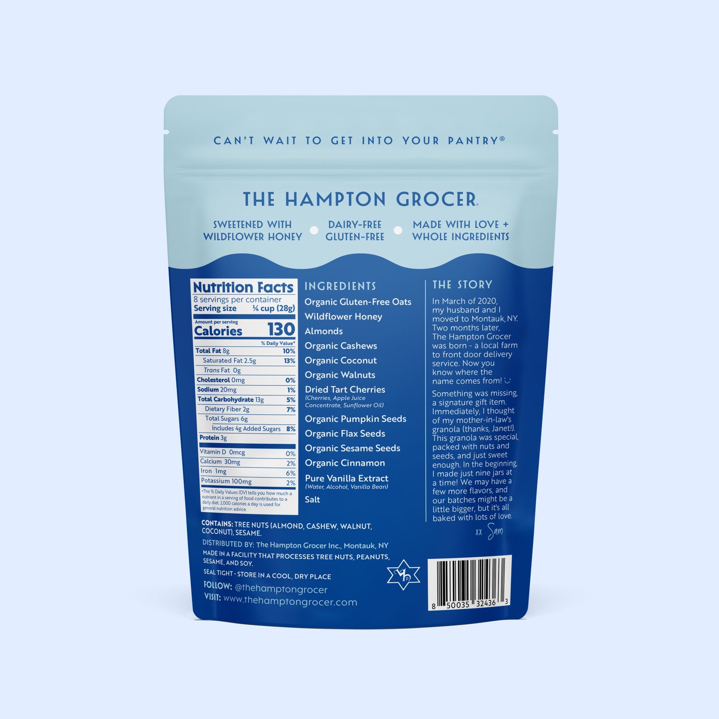 Cinnamon + Dried Cherry Granola