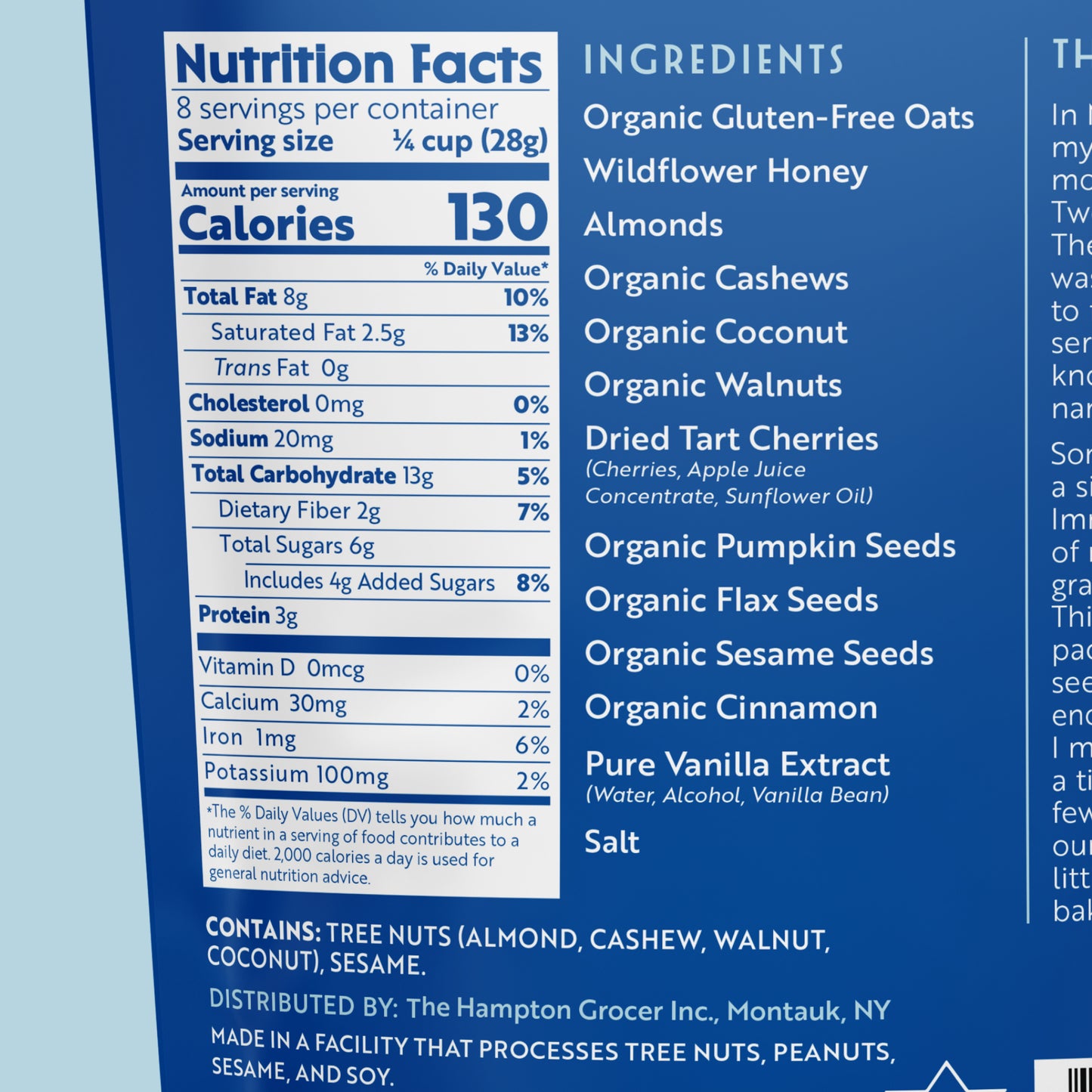 Cinnamon + Dried Cherry Granola