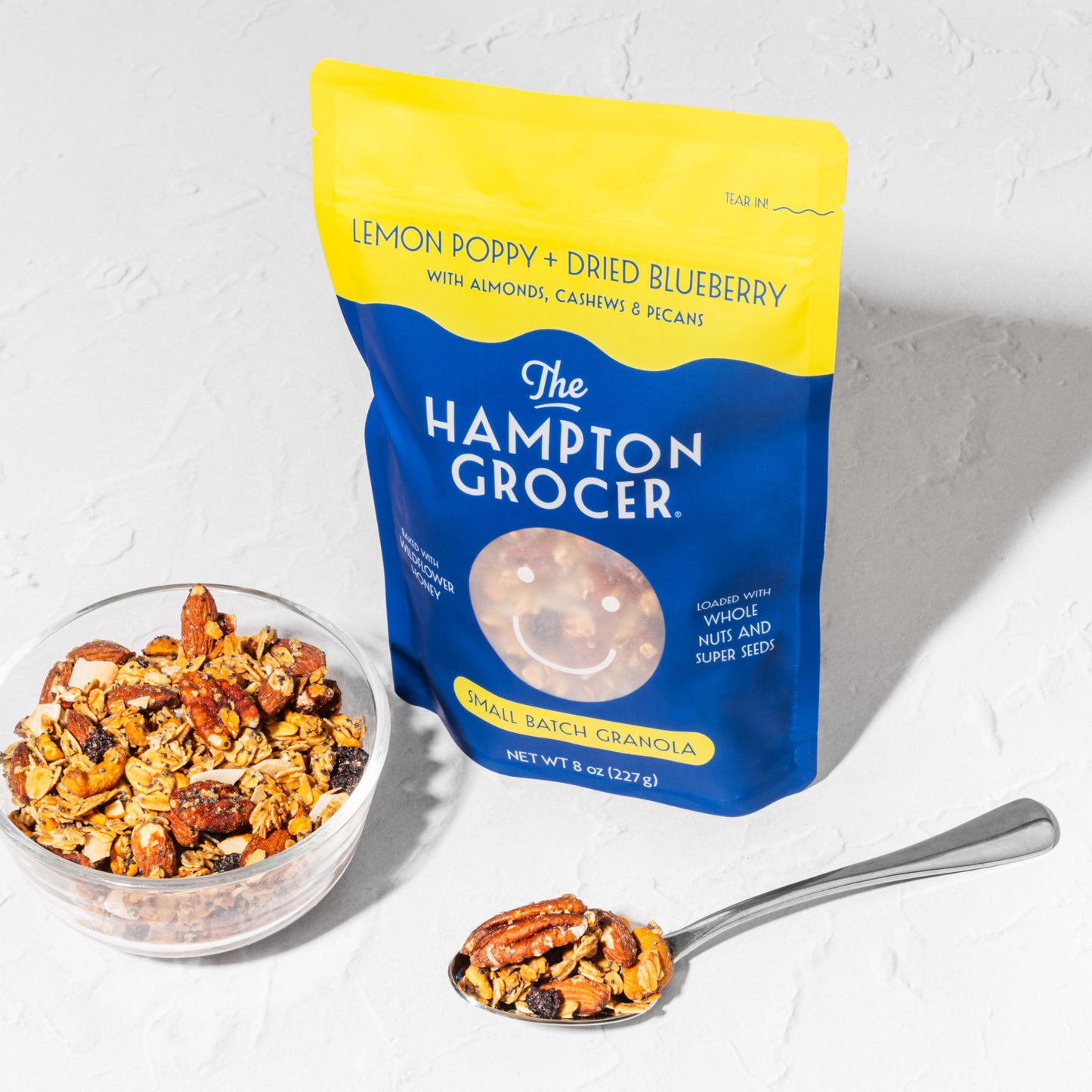 Lemon Poppy + Dried Blueberry Granola