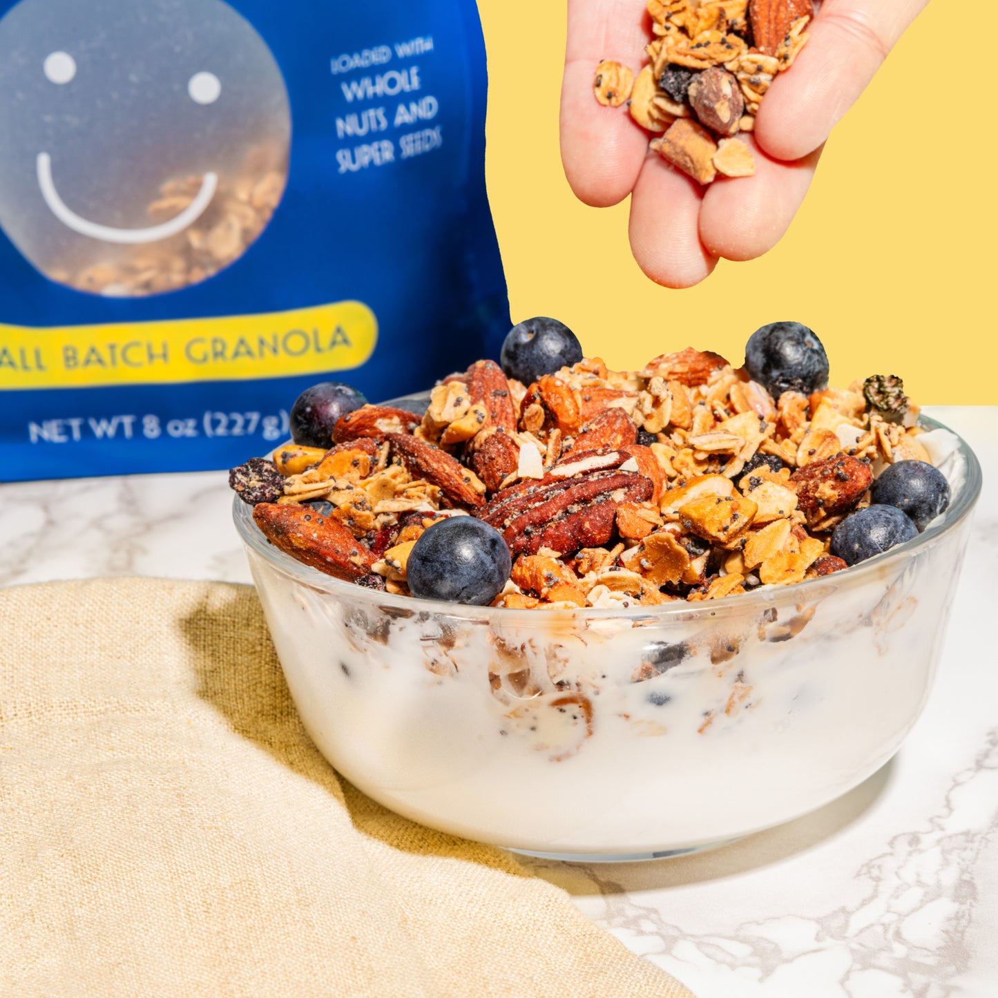 Lemon Poppy + Dried Blueberry Granola