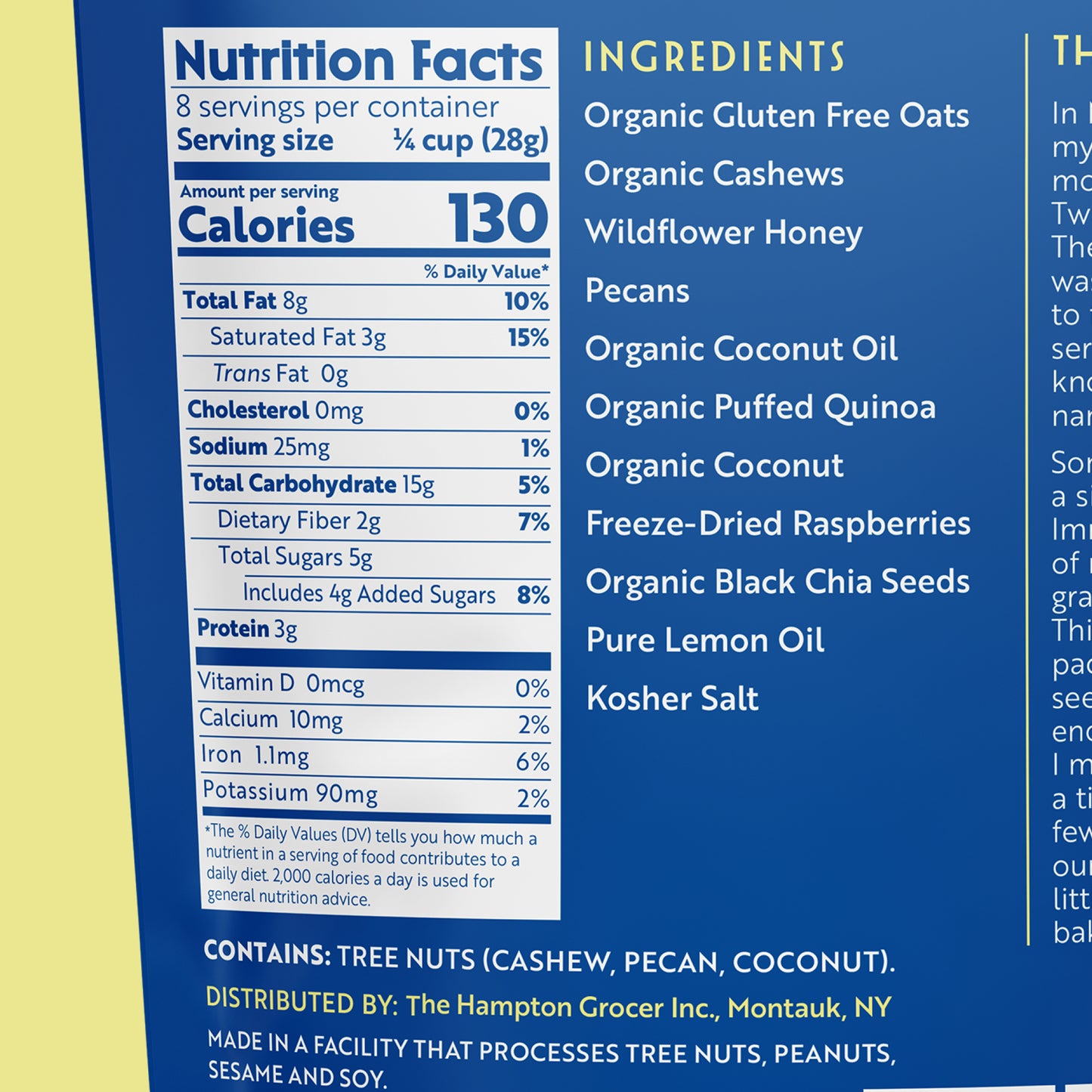 Lemon + Raspberry Granola