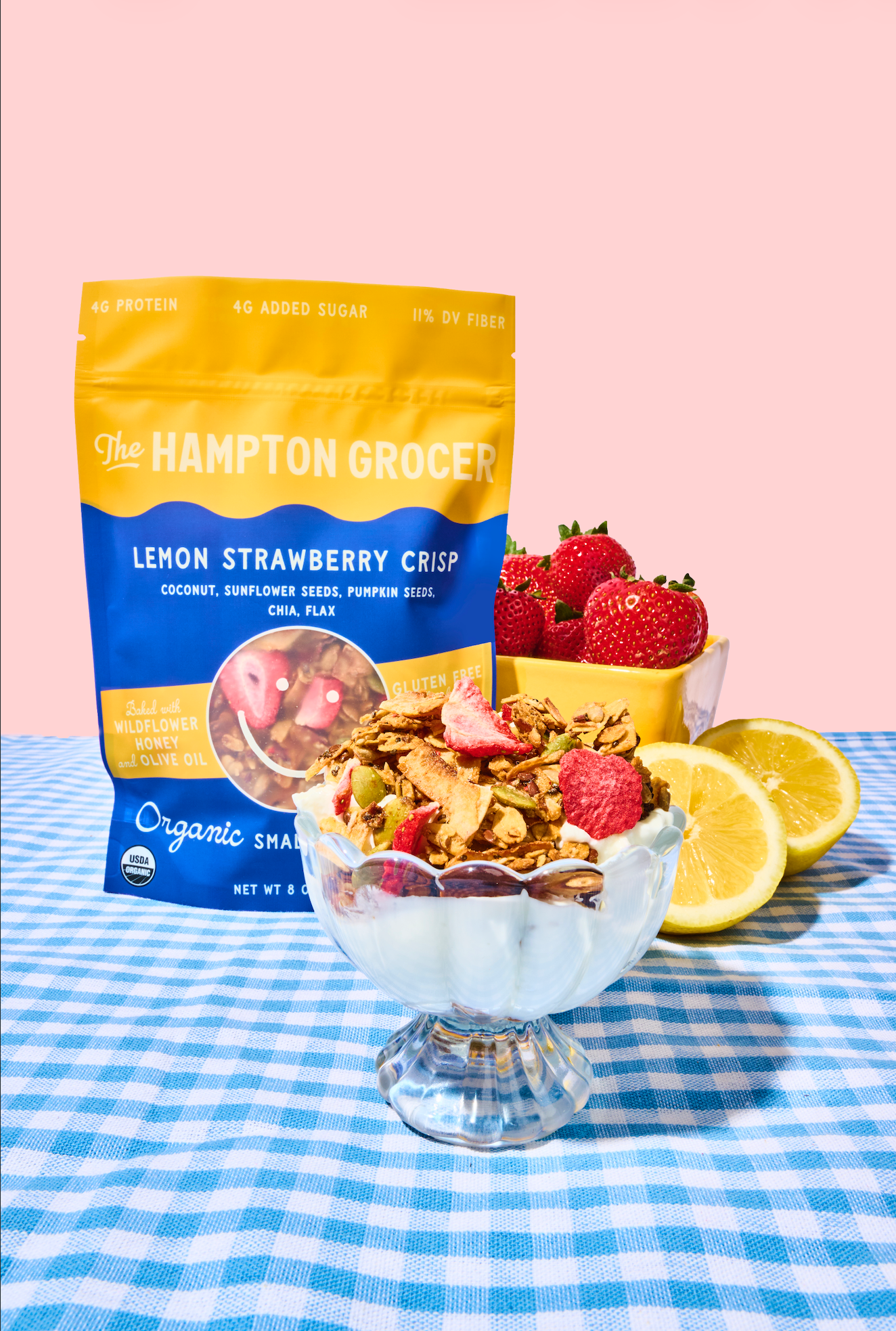 Lemon Strawberry Crisp