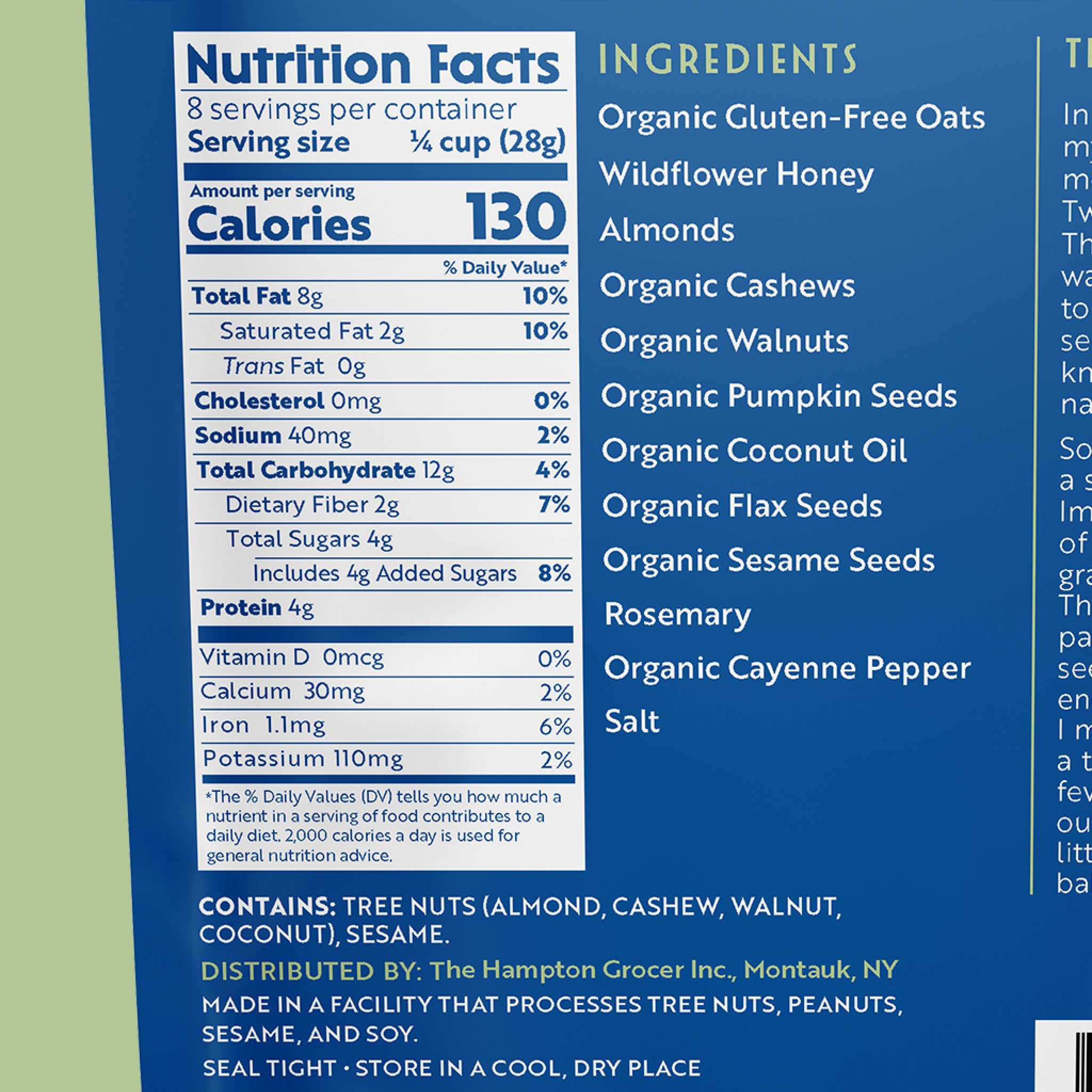 Savory Rosemary + Cayenne Granola The Hampton Grocer