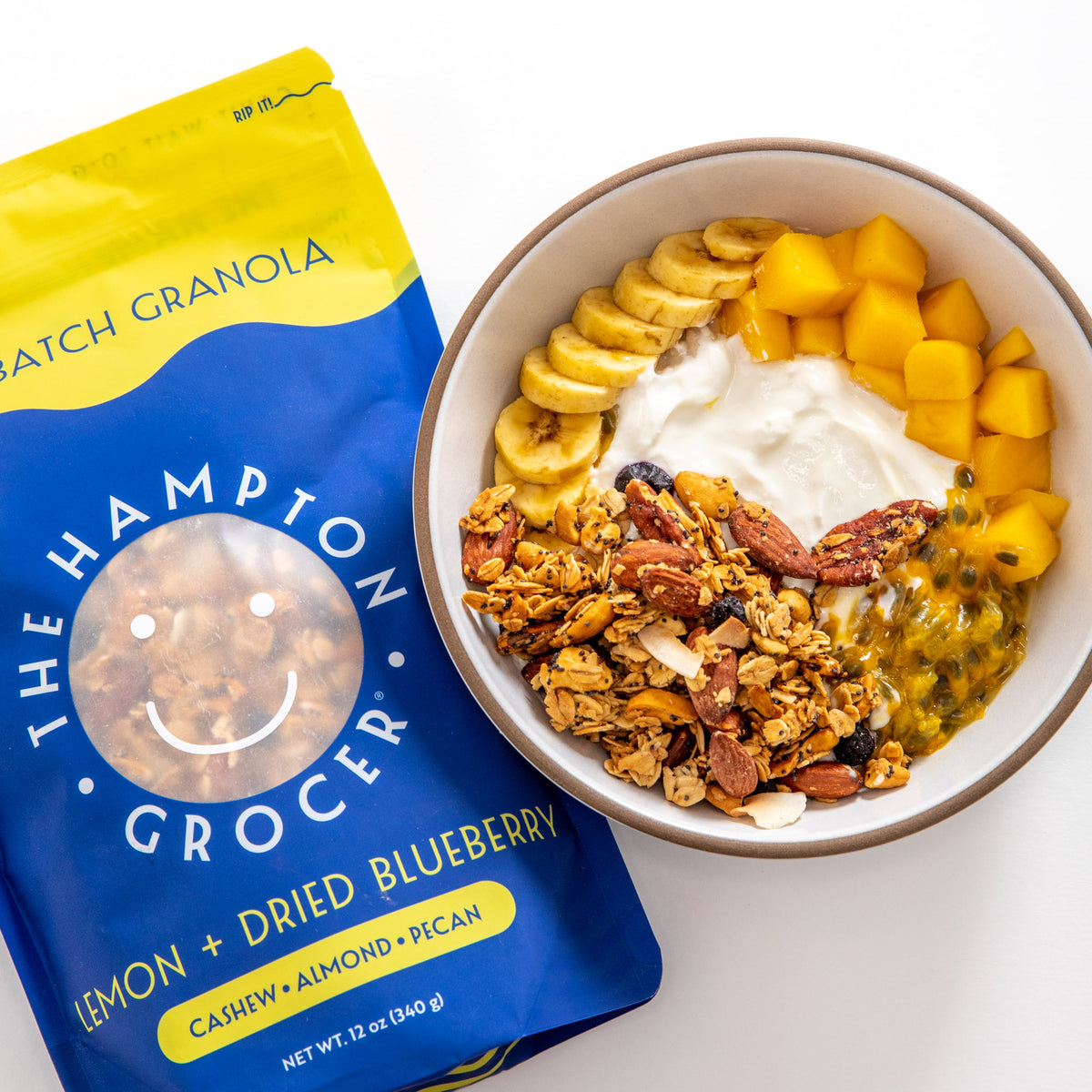 Lemon Poppy + Dried Blueberry Granola The Hampton Grocer